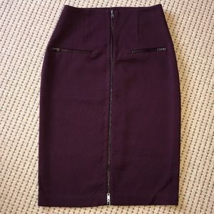 Maroon Pencil Skirt